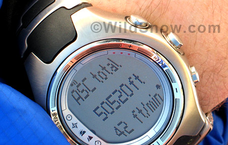 Greg Hill's altimeter watch at 24 Hours of Sunlight 2006.