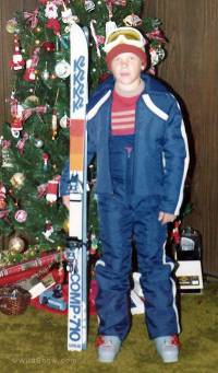 My first pair of K2 skis, 1979 I think. Kid's length 150 cm. I was stoked!