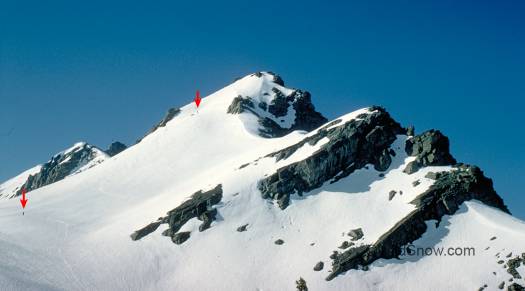 Head Peak was skied along the way during first Bugaboo ski traverse 1958.