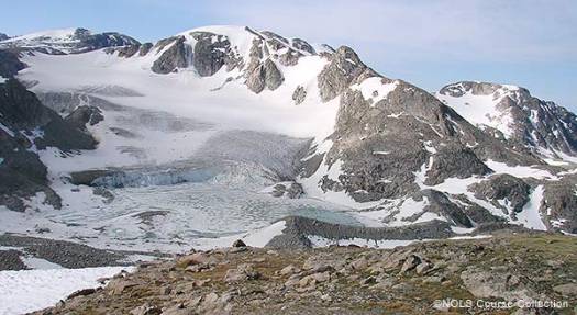 A glacier near yukon peak (we went up one to the left of this called Grasshopper Glacier).