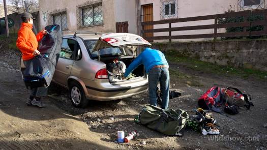 Packing the car in Bariloche. “How will we fit all our stuff in this tiny car?”
