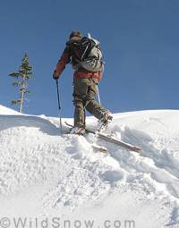 Modern AT ski touring gear is terrific for going uphill on skis, and the "down" isn't too shabby either. 