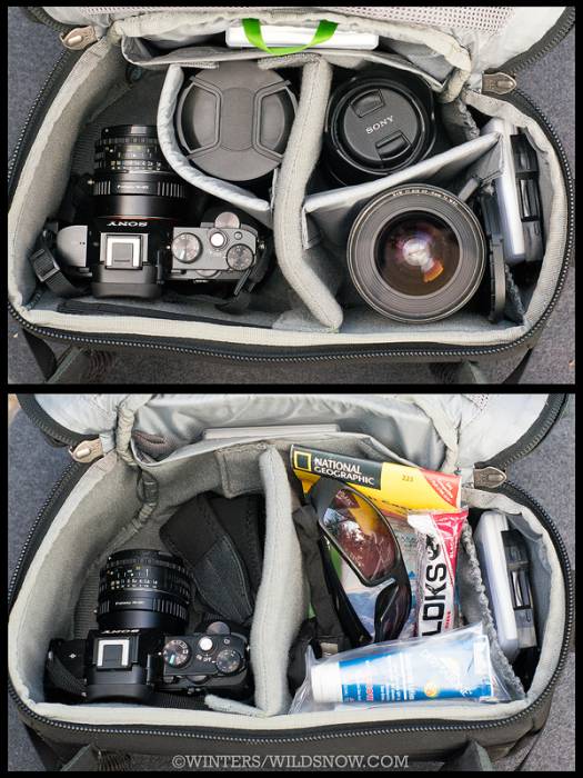 Configured for maximizing or simplifying photo gear, the belt pack is easily modifiable to suite different needs. I love a safe and accessible place to stash my shades or GPS.