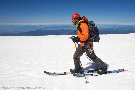 Testing the MindShift pack for ski mountaineering on the summit of Mt. Baker.