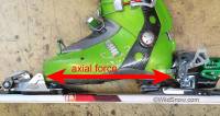 Axial horizontal force of boot on binding heel and toe units. ISO 13992 only specifies testing in forward direction.