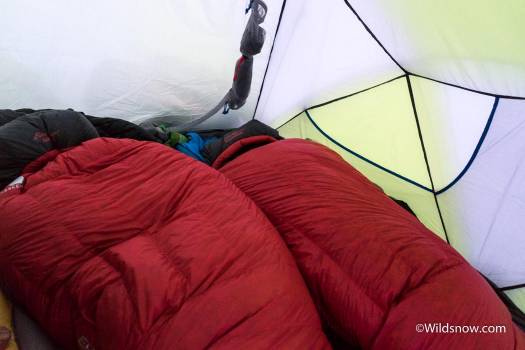 Snuggled up in the tent during an intense wind storm near Bariloche.