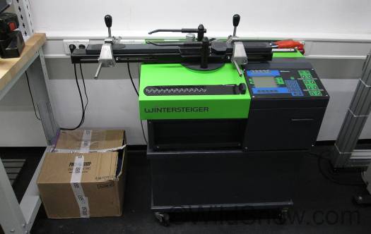 Release check machines as used by ski shops are included in the tool set.