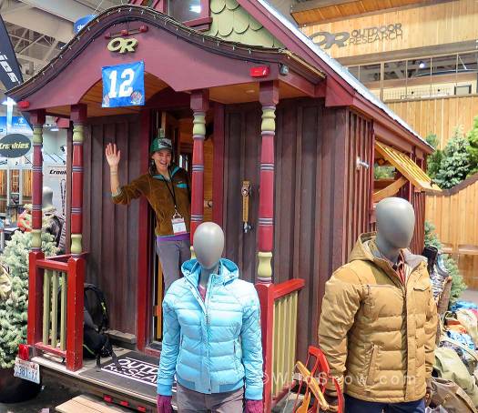 A clever attraction, Outdoor Research Tiny House at Outdoor Retailer Winter Market.