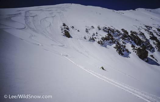 The best of both worlds near Independence Pass. Sometimes even great pow can be found in stable spring conditions.