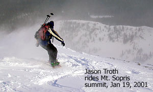 Winter Ascent  & Snowboard Ski Descent Of Mount Sopris, Colorado