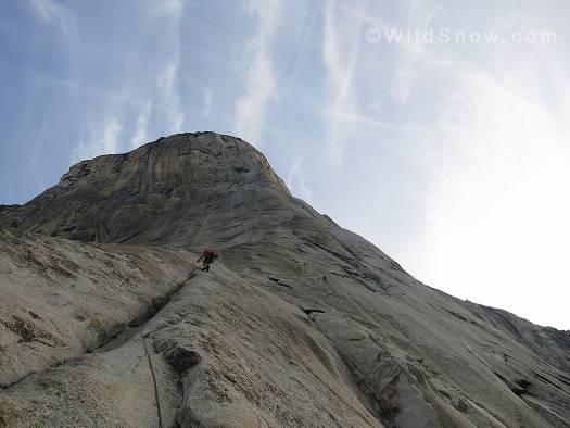 Ben Ditto leading the first pitch of the Nose of El Cap.