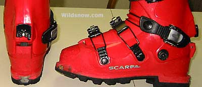 Scarpa Denali with Dynafit binding fittings installed.