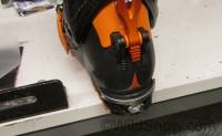 Kingpin heel adapter on Atomic Backland ski boot.