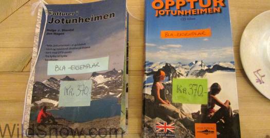 Guidebooks for sale at Spiterstulen.