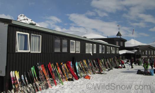The 'wall of skis' is a matter of Norwegian pride.