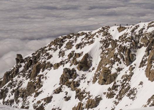 Climbers above Washburn’s Thumb on the 16 ridge.