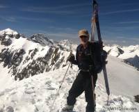 Myself and the Synapse on Ski Hayden summit. That's the Elk Mountains; when they're good they're very good.