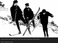 Beatles skiing in Europe.