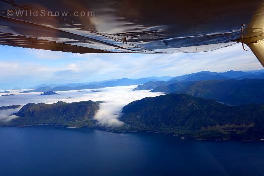 Flying south, the leg from Ketchikan to Prince Rupert.