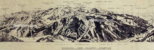 Andre Roch 1937 plan for developing skiing in the Castle Creek Valley out of Aspen.