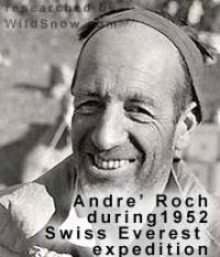 Andre Roch in 1952 during Everest expedition.