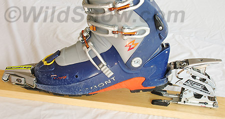 Su-matic backcountry skiing binding was ingenious, but was heavy and allowed little heel lift.