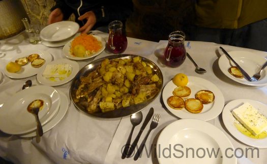 From the feta cheese to the potatoes, you'll get our fill anywhere in Greece you sit down for a meal.