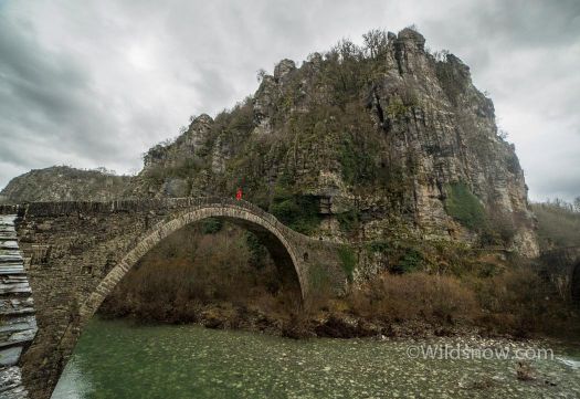 This ancient stone arch bridge, built hundreds of years ago, still spans the river. Bolted sport climbing routes are available on nearby cliffs for modern day endeavors.
