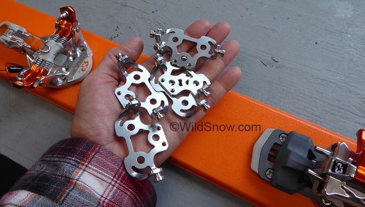 G3 crampon brackets are easy to install and remove, and can also be screwed directly to ski or splitboard.