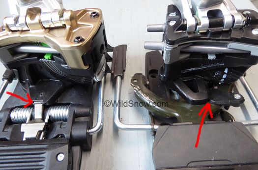 Features that prevent heel unit rotation while in tour mode are important with Radical series bindings. 