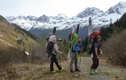 With 15 days of food and full ski-mountaineering gear, our packs were MASSIVE. The first to days were quite the slog.