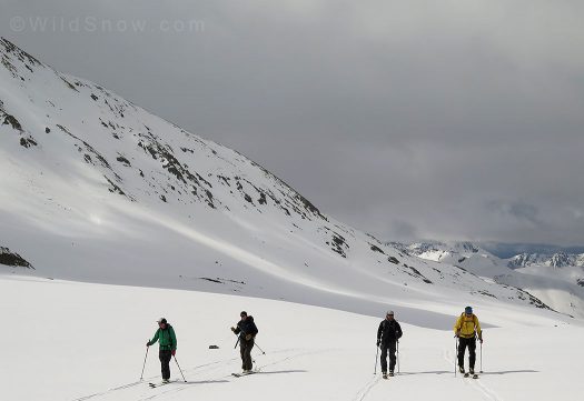 Lap 1, ski Blue Peak. Lap 2 head towards the Geislers. The LaSportiva crew covers ground.