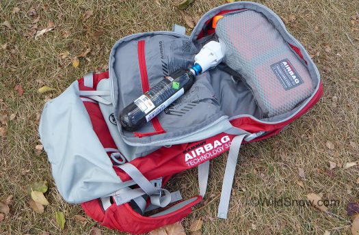 Mammut Light Removable Airbag 3.0, 30 Liter, configured with carbon cylinder.