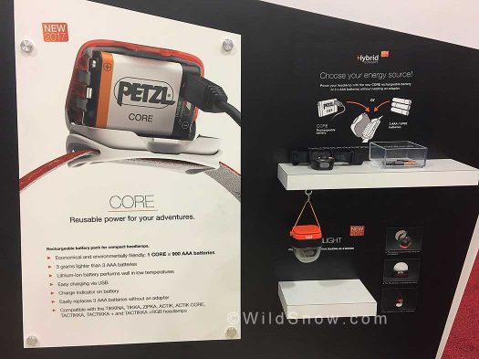 Petzl redesigned their headlamp lines to improve weight-saving, and offer a rechargeable battery pack.
