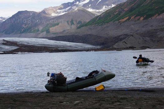 Floating onto the glacier. Heavy?