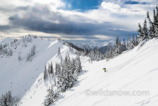After the storm, the sun came out, for a few days of rare bluebird powder skiing.