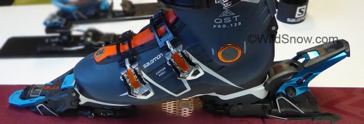 In downhill mode it's an alpine binding that accepts three different boot standards.