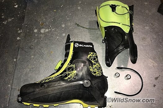 Scarpa Alien RS disassembled
