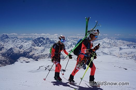 The race is on.  Goal: Mt. Elbrus, at 5,642 meters (18,510 feet).