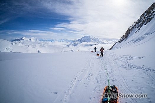 Nearing 14 Camp with full sleds.