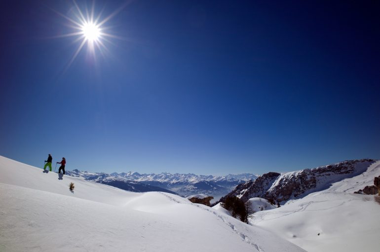 Crans Montana boasts 15 ski mountaineering trails of varying difficulty.