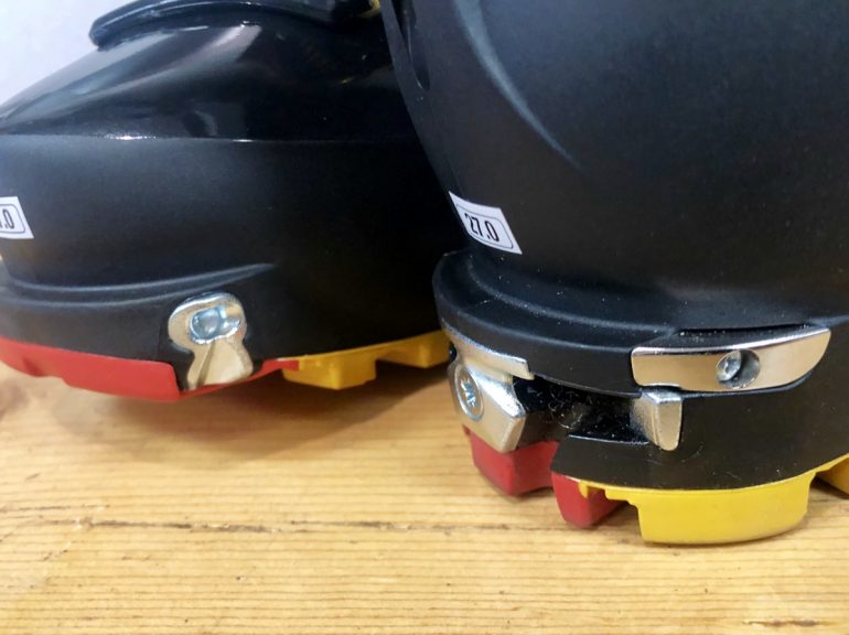 Sportiva's quick step in tech toe fitting and Trab TR2 compatible heel insert.