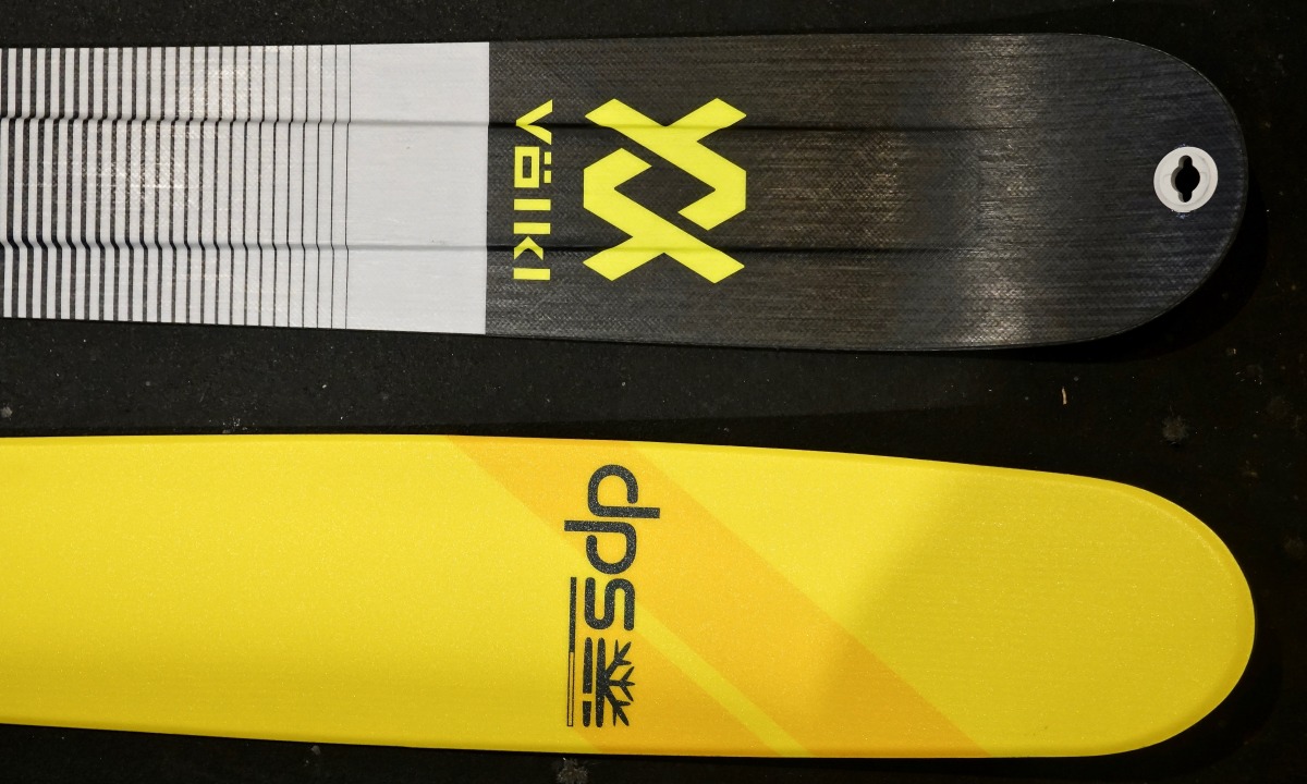 Fairly different tip profiles between otherwise similarly sized skis- Volkl Katana V-Werks and DPS Wailer 112 RP2.