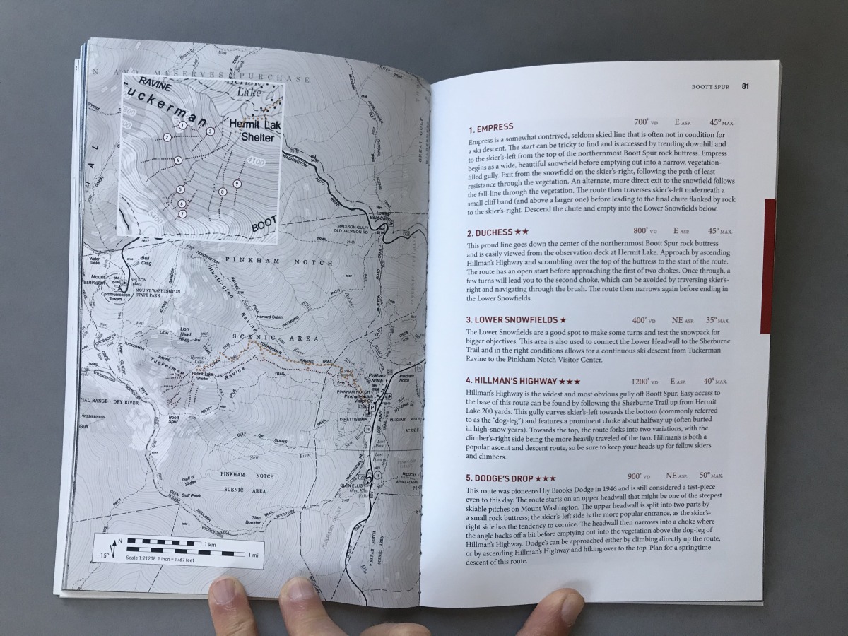 The book features short route descriptions accompanied by detailed maps.
