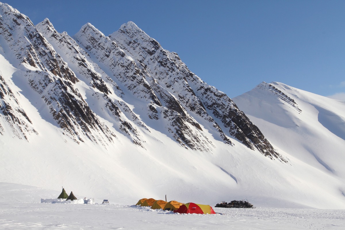 Illuminated 24/7 by the midnight sun, the couloirs immediately flanking the 40 Tribes basecamp on the arctic archipelago of Svalbard are lines of a lifetime.