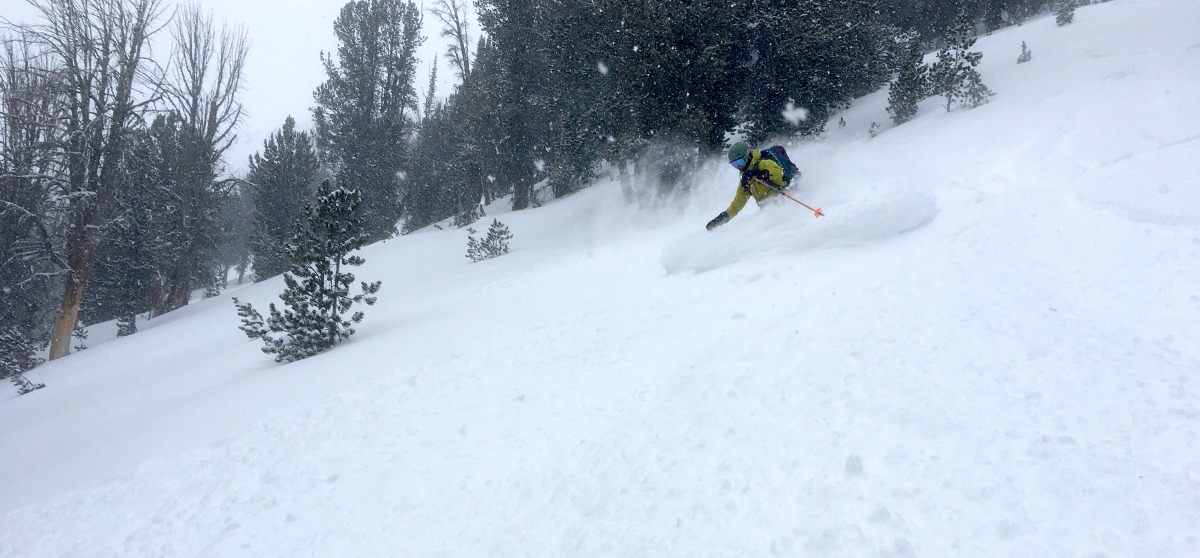 Mandatory pow shot - you cant see the skis, but you can see how much fun I am having.