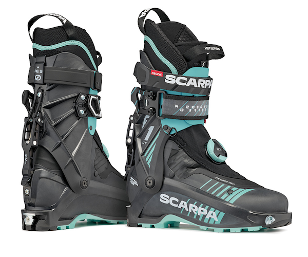 The Women's F1 LT comes in a nice teal. This boot will take small-footed people through the backcountry at warp speeds (is it clear that I respect and admire this boot?)