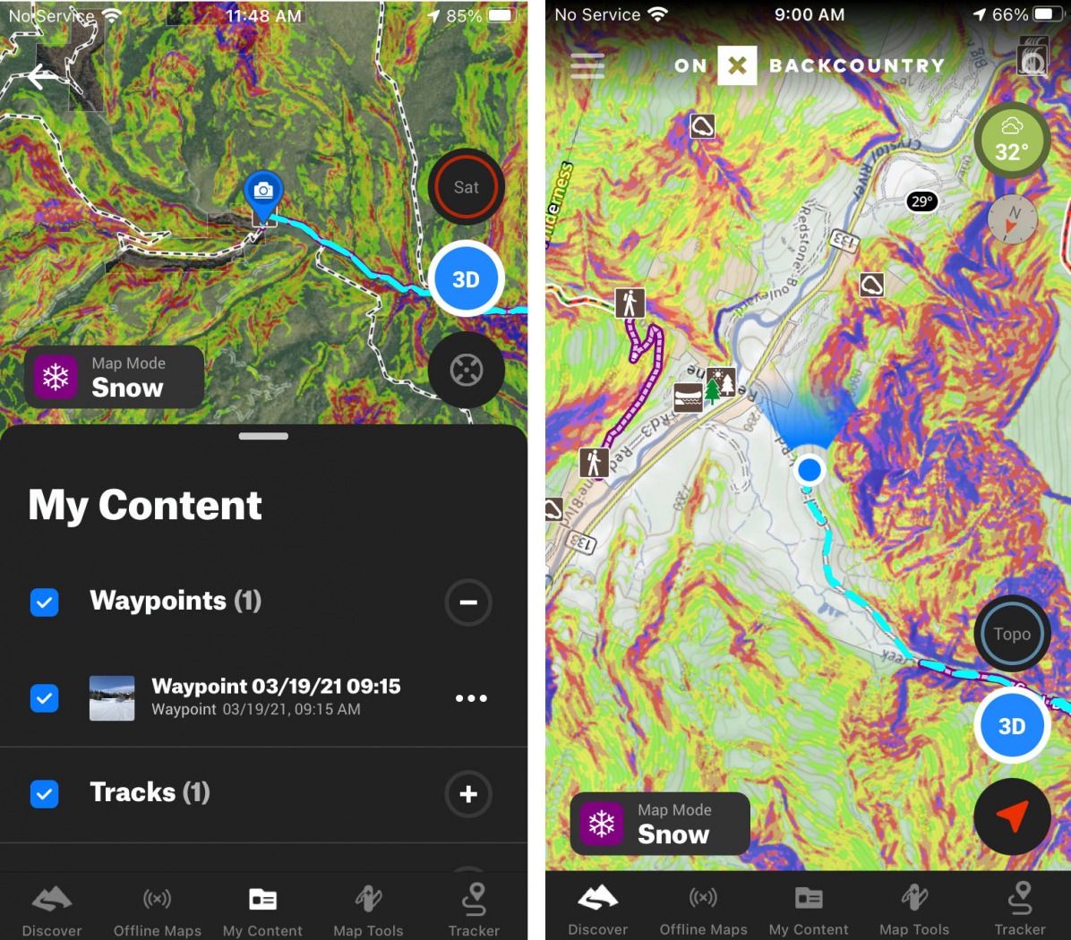 Similar to some other mapping software, you can customize your waypoints with notes and photos. You can also toggle between different direction indicators depending on how you want to orient your compass.