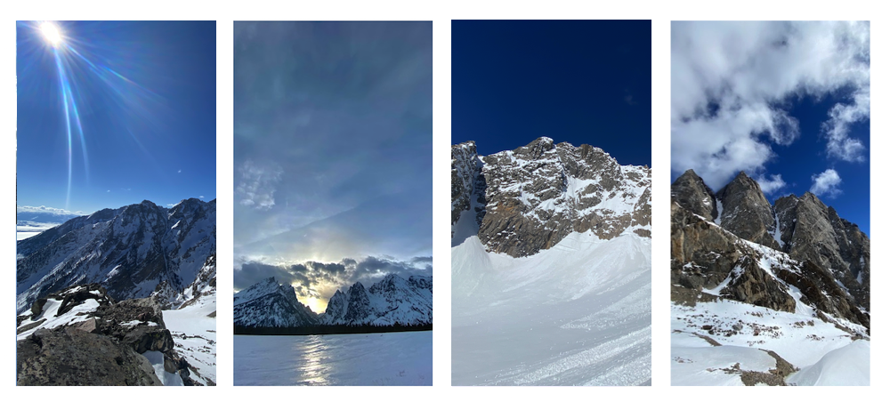 Here are some beautiful views of beautiful mountain landscapes during our time in the backcountry. Sometimes it's not about how much vert you logged or how many double-pole-plant hop-turns you scored. Sometimes it's about time spent and awe inspired in these stunning landscapes.