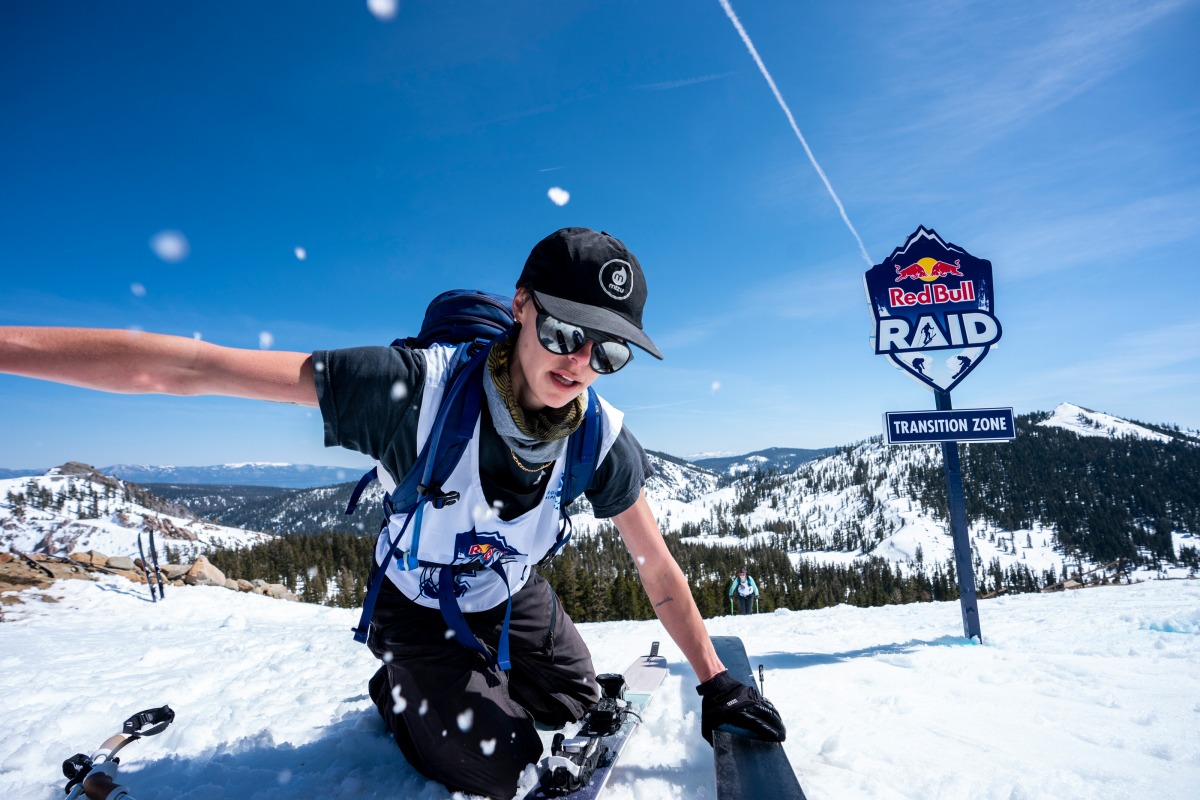 Competitors had to rip skins before the clock stopped on the uphill. Courtesy Red Bull Content Pool.